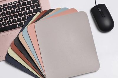 Solid color custom leather mouse pad (2)