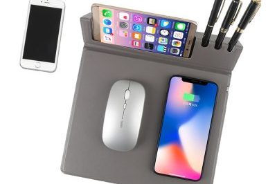 Wireless charging pu leather mouse pad (4)