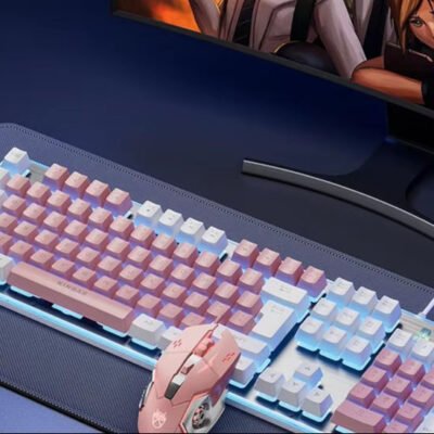 LED backlit wired gaming keyboard