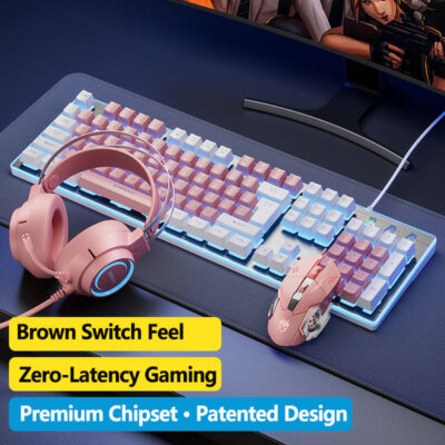 LED backlit wired gaming keyboard