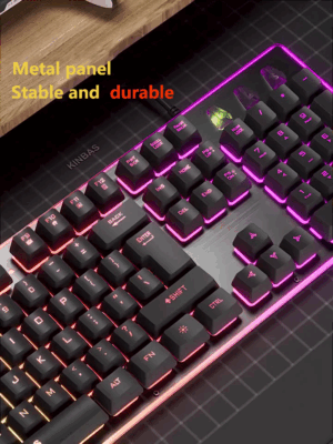 LED backlit wired gaming keyboard