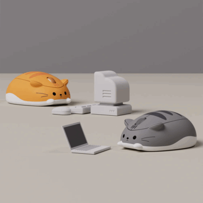 cat theme wireless optical mouse