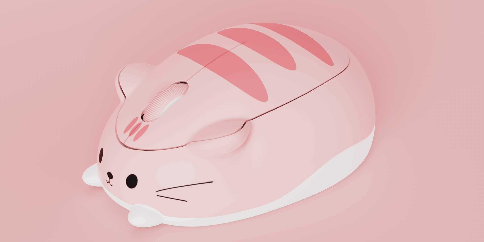 cat theme wireless optical mouse