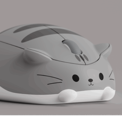 cat theme wireless optical mouse