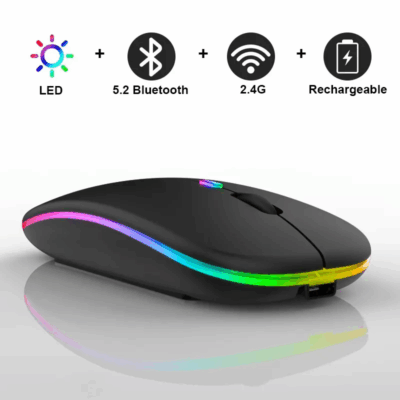 vertical wireless RGB mouse