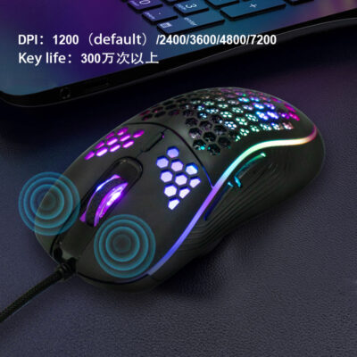 honeycomb wired gaming mouse