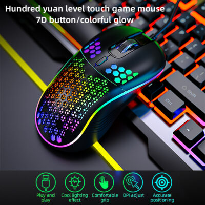 honeycomb wired gaming mouse