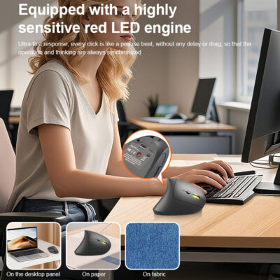 ergonomic mini vertical wireless mouse