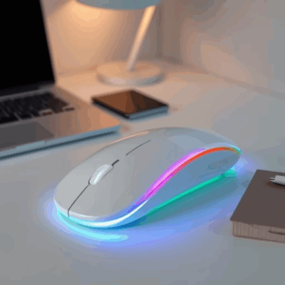 ultra-thin white mini wireless mouse
